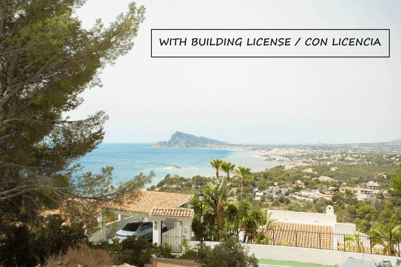 4412ALT Grundstück mit Meerblick und Lizenz zum Verkauf in Altea
